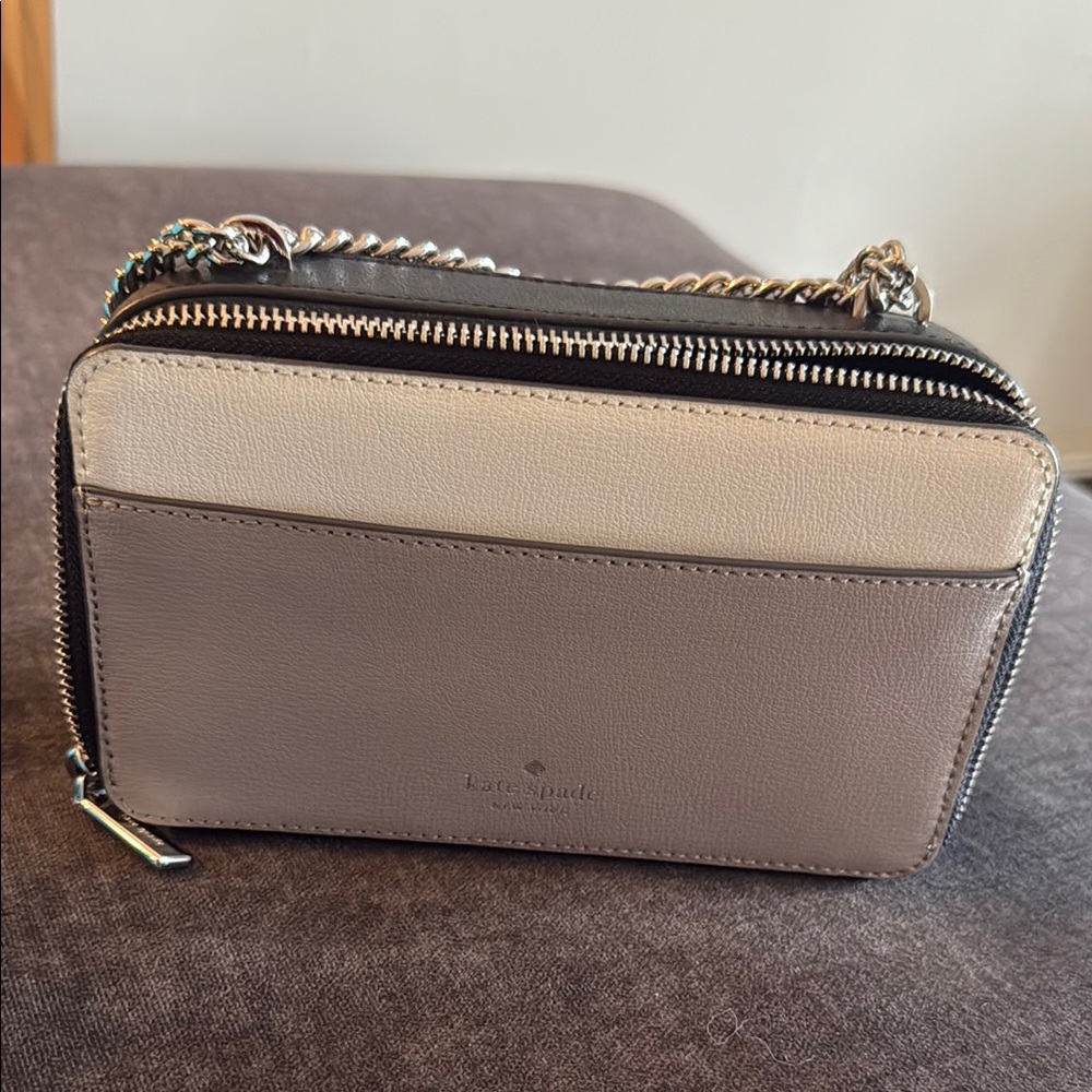 Kate Spade Modern Gray and Cream Crossbody Bag